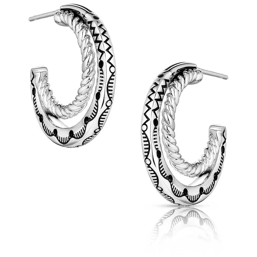Women's Montana Silversmiths Enchanted Soul Hoop Earrings ER6105