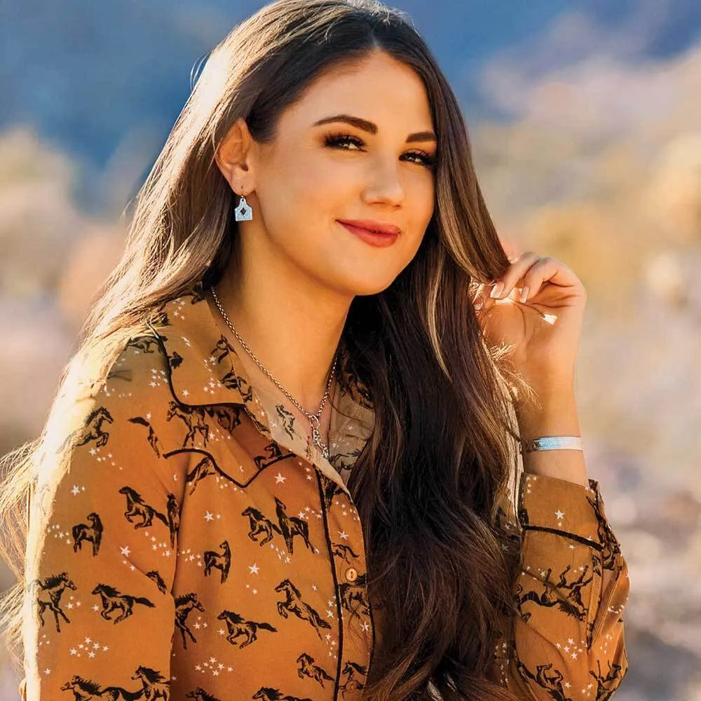 Women's Montana Silversmiths Out West Cow Tag Earrings ER6135