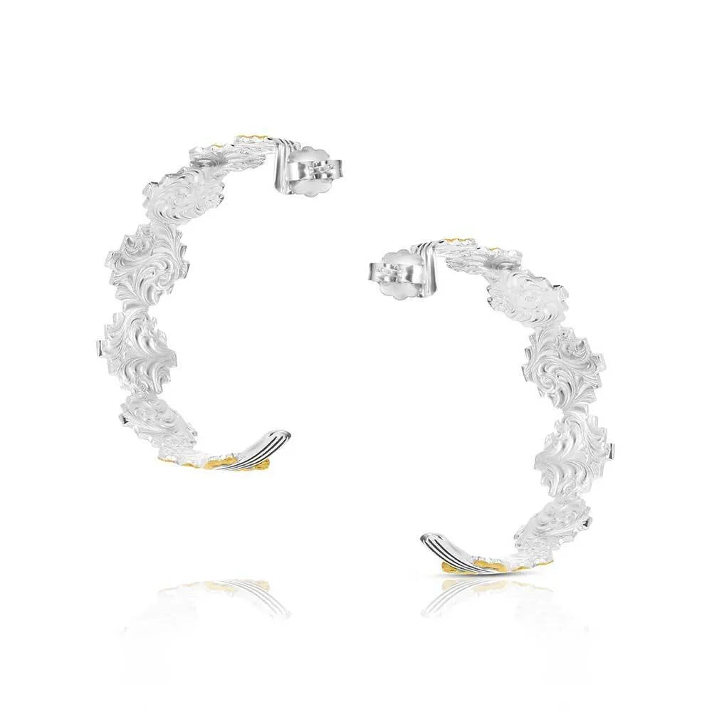 Women's Montana Silversmiths Painted Sky Hoop Earrings ER6154