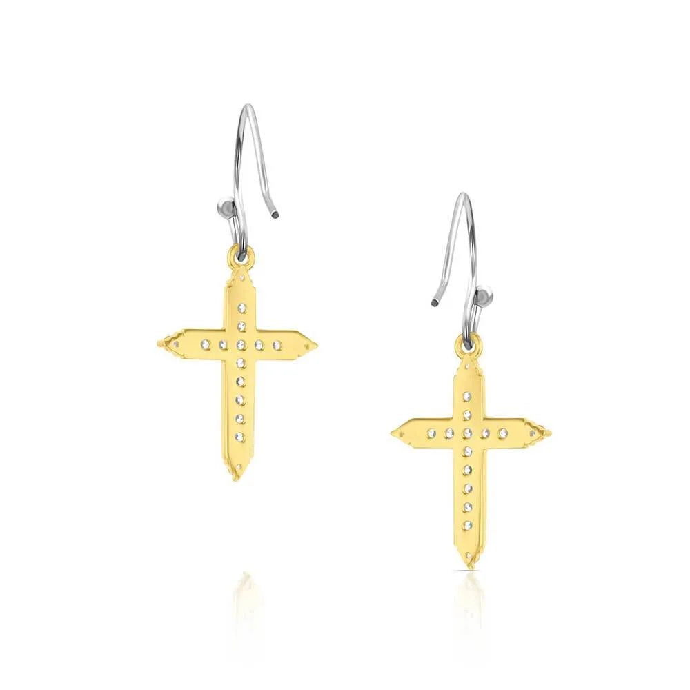 Women's Montana Silversmiths Dorado Cross Earrings ER6318