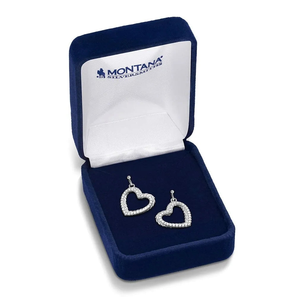 Montana Silversmiths Roped in Love Heart Earrings ER6543