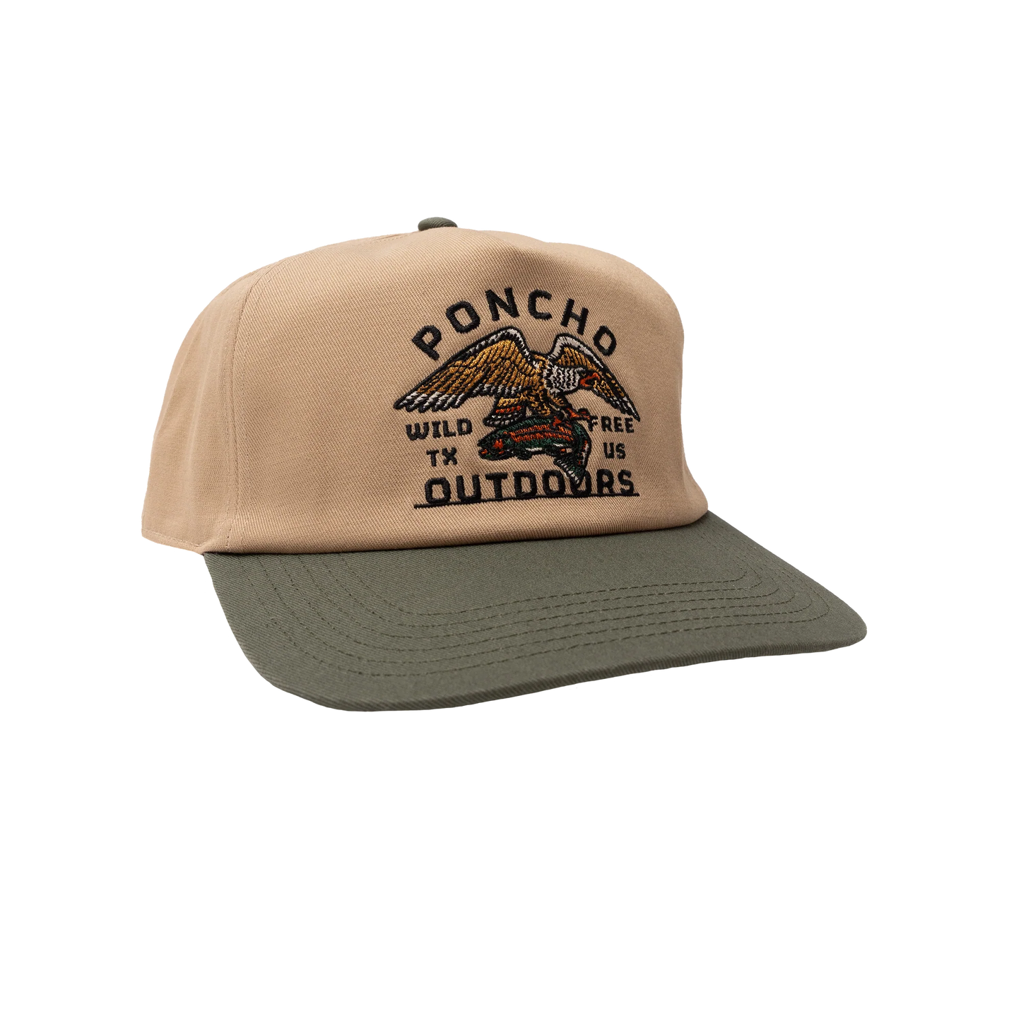 Men's Poncho Eagle and Trout Cap