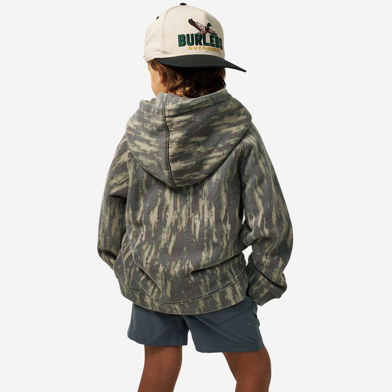 Burlebo Boy's Midland Camo Vintage Washed Hoodie Y-VWFH-MIDC