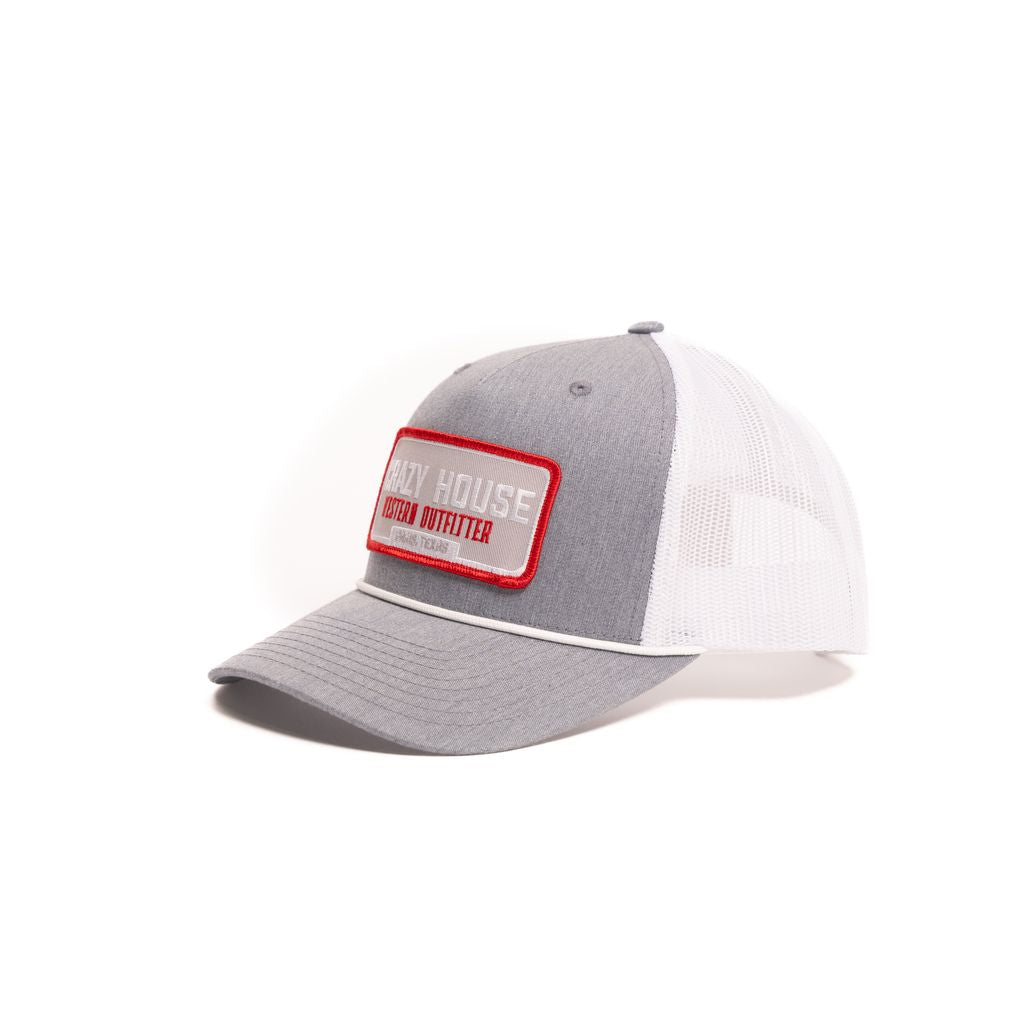 Crazy House Unisex Grey and White Snapback with Outfitter Patch - Crazy House Western Wear