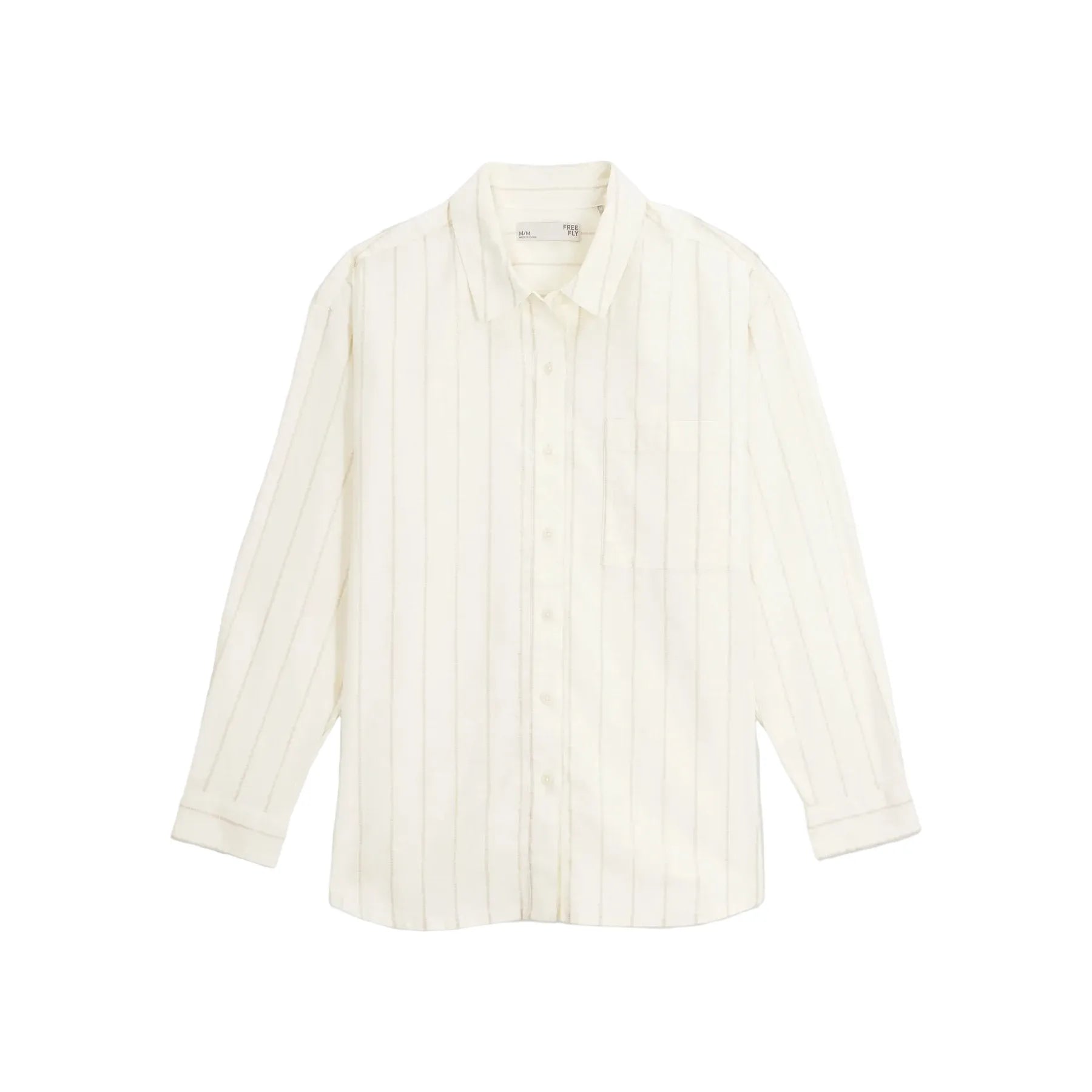 Women's Free Fly Dash Vertical Stripe Sea Salt Sullivan's Shirt FF339-767