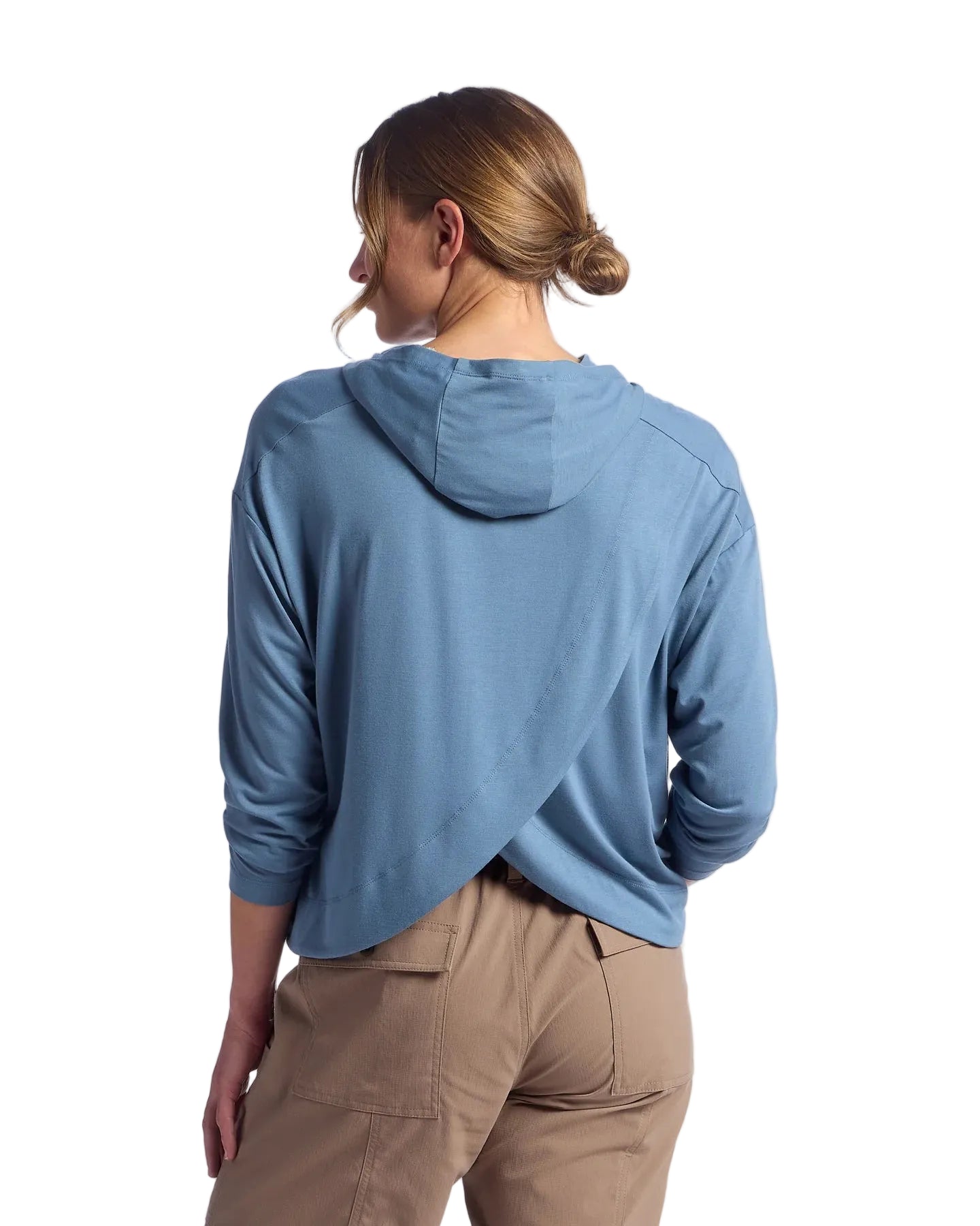 Women's Free Fly Pacific Blue Bamboo Shade Crossover Hoodie FF612-421