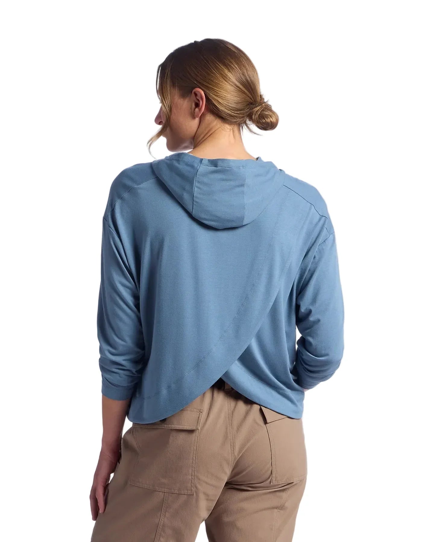 Women's Free Fly Pacific Blue Bamboo Shade Crossover Hoodie FF612-421