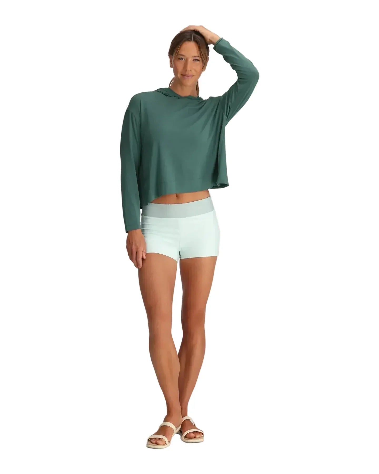 Women's Free Fly Sea Pine Bamboo Shade Crossover Hoodie FF612-535