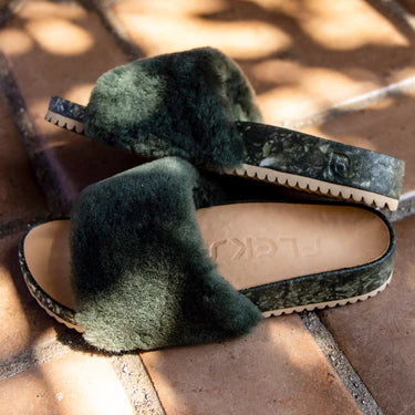 Women's Fleks Forest Green San Ysidro Slide