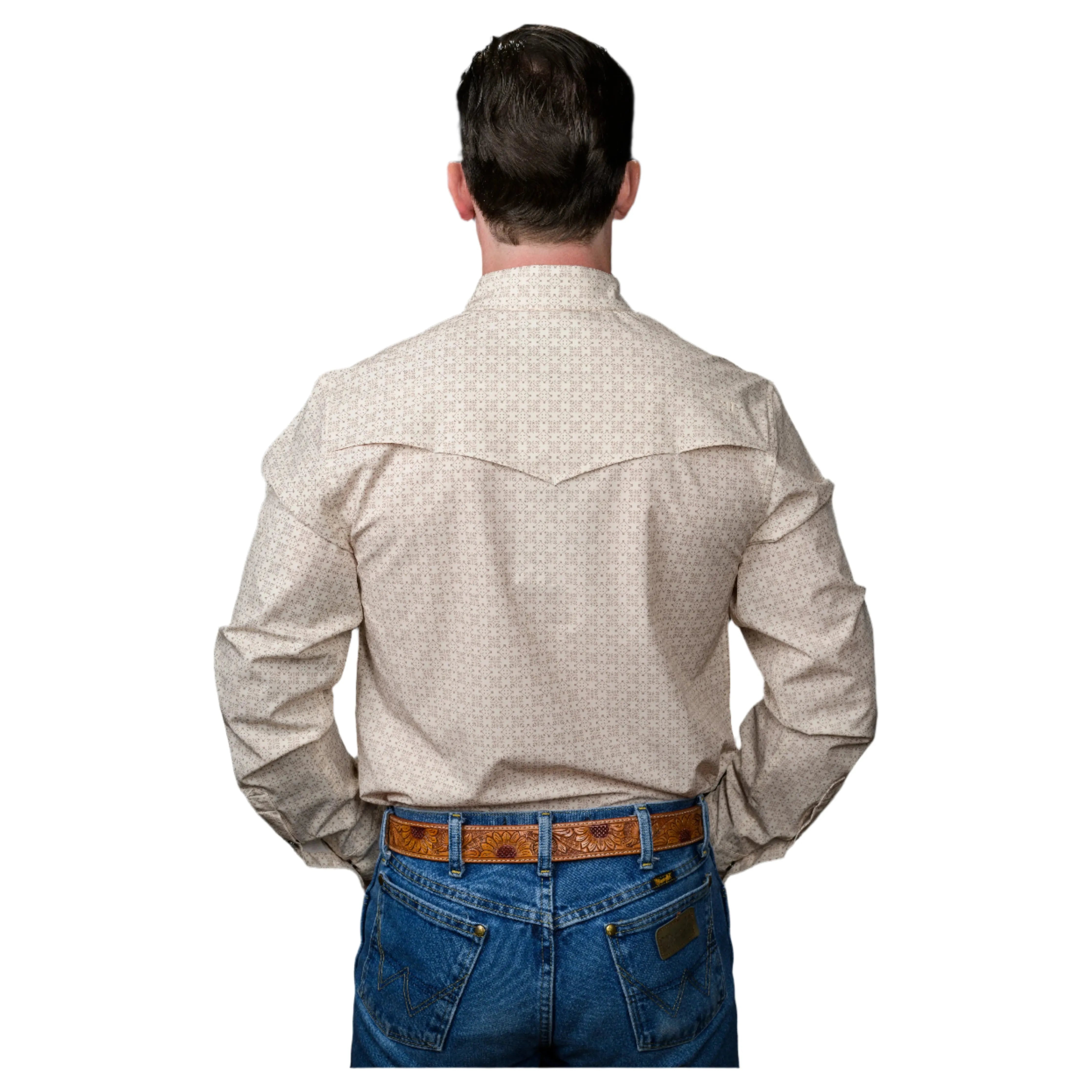 Men's Ferrell The Collin in Cream - Long Sleeve Snap Shirt FPL1002596 - Crazy House Western Wear