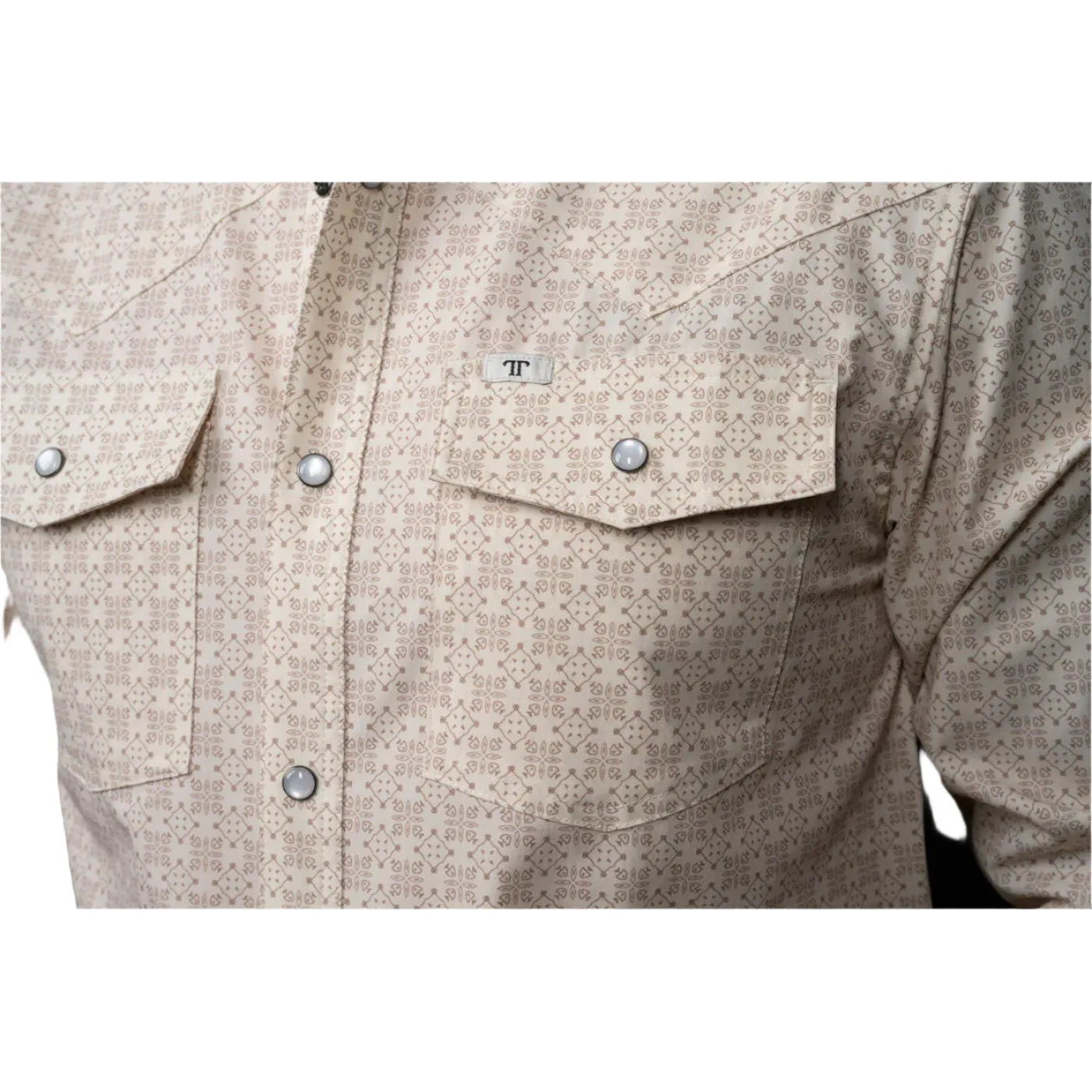 Men's Ferrell The Collin in Cream - Long Sleeve Snap Shirt FPL1002596 - Crazy House Western Wear