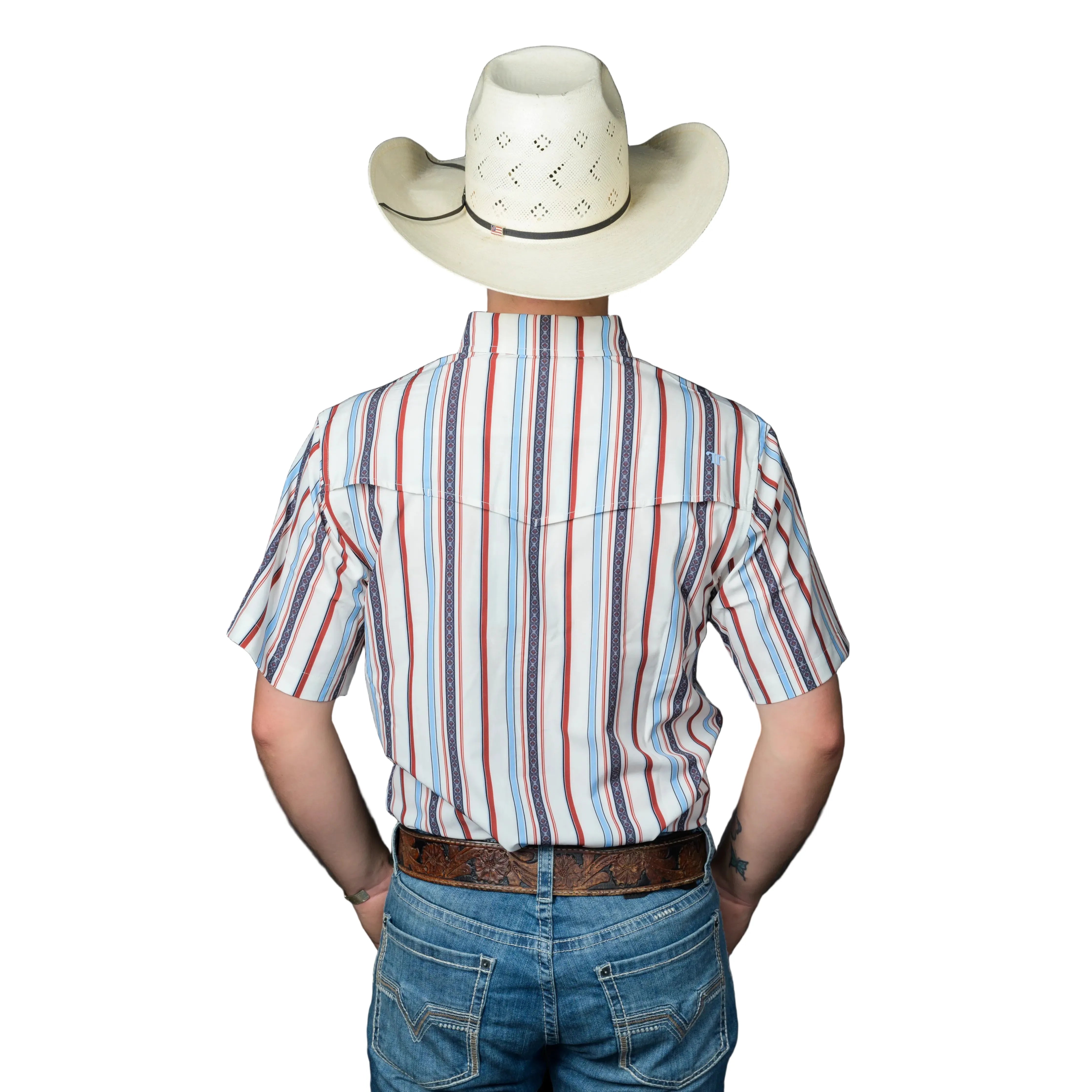 Men's Ferrell White Short Sleeve Snap "The Brooks" Shirt FPS1026002