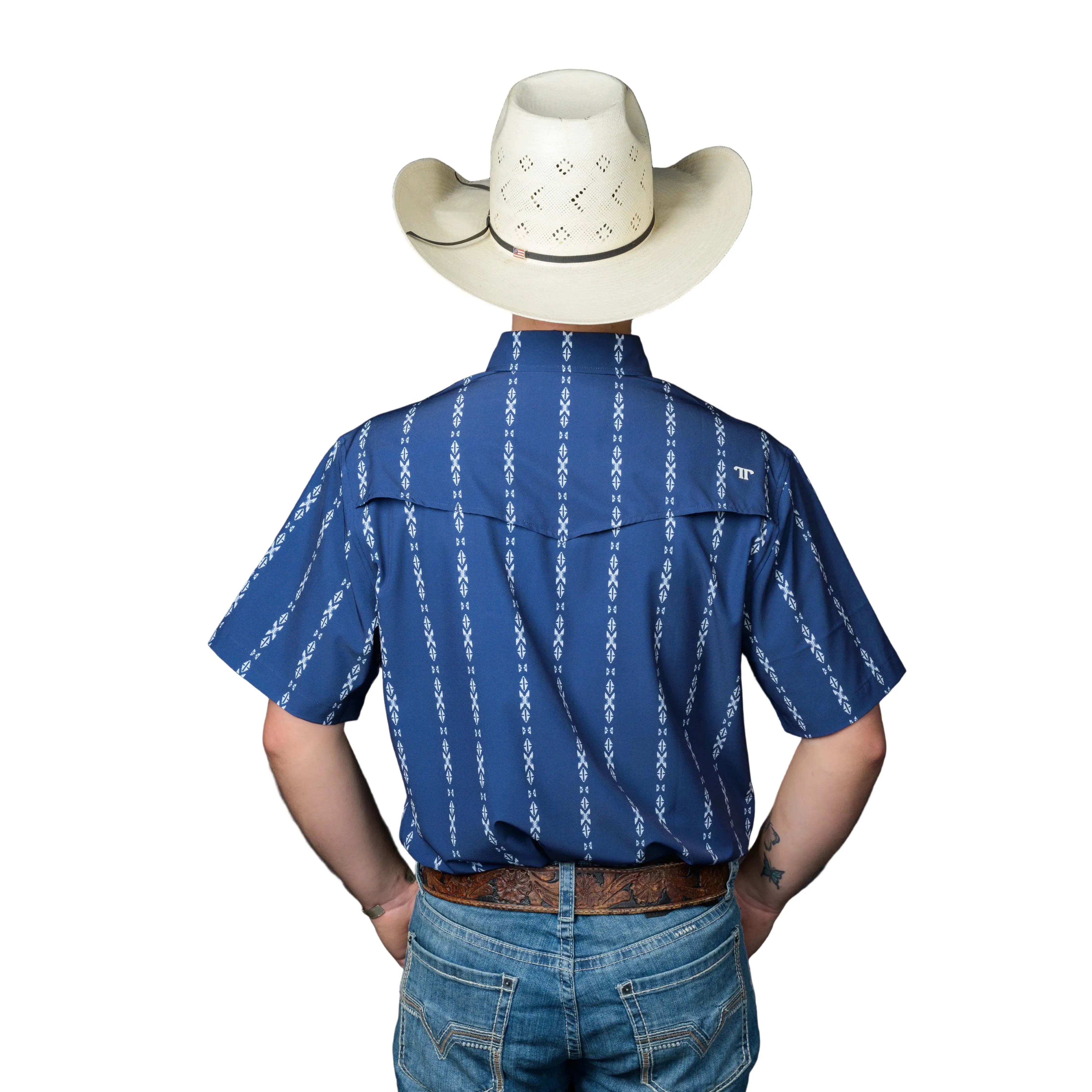 Men's Ferrell Blue Short Sleeve "The Maverick" Shirt FPS1026064