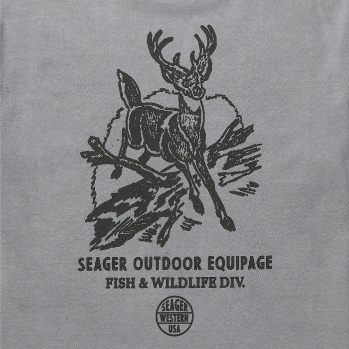 Men's Seager F&W Divison Premium Tee Pigment Gray MTSU26PFWDIVPGRY