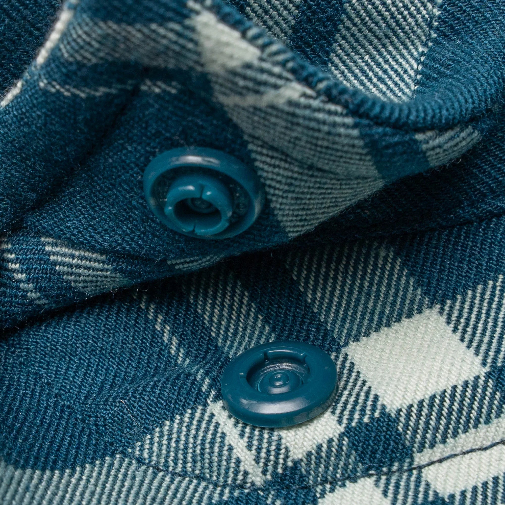 Men's Poncho Blue and White Plaid The Deschutes Button Up Shirt