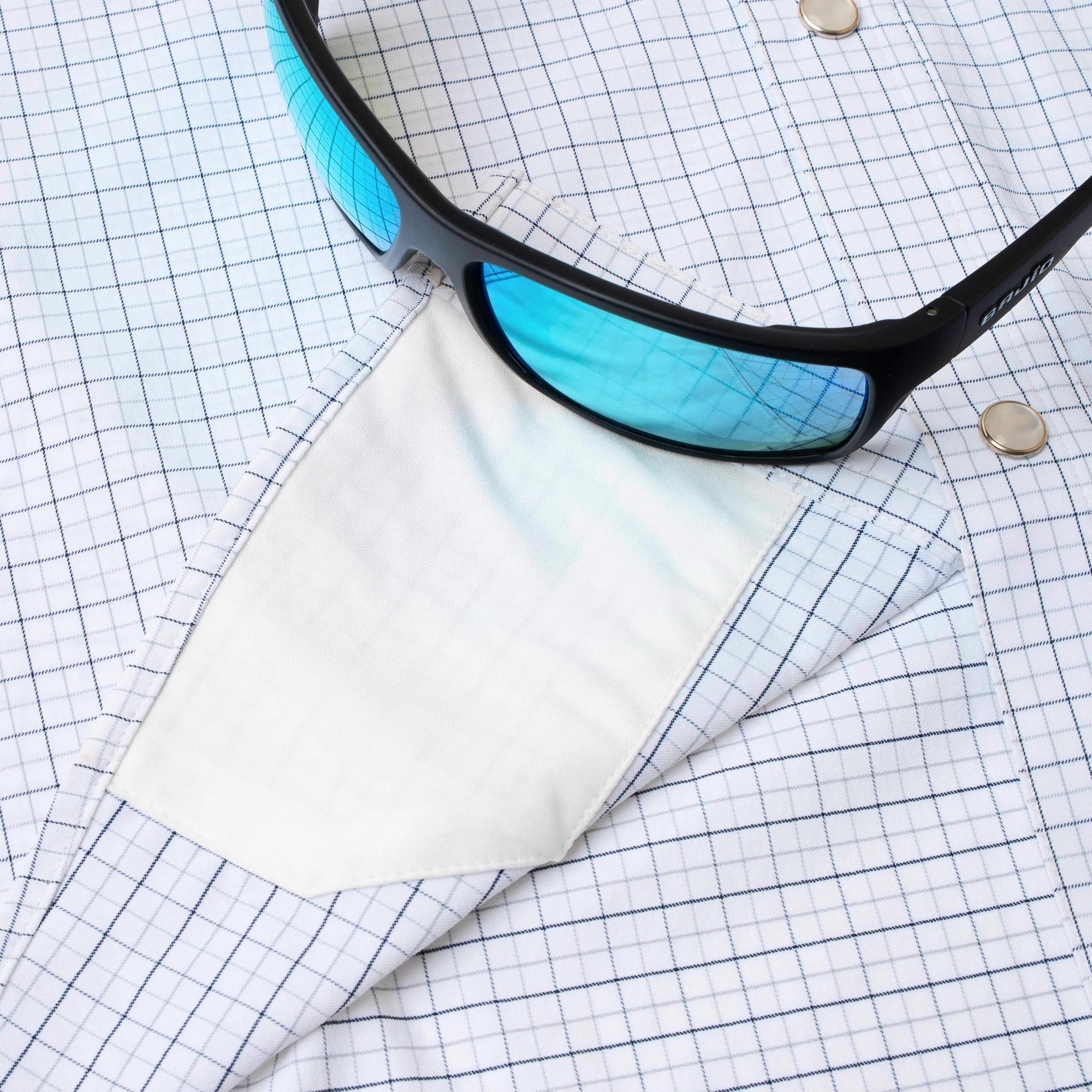 Men's Poncho Short Sleeve "The Auctioneer" White Snap Shirt