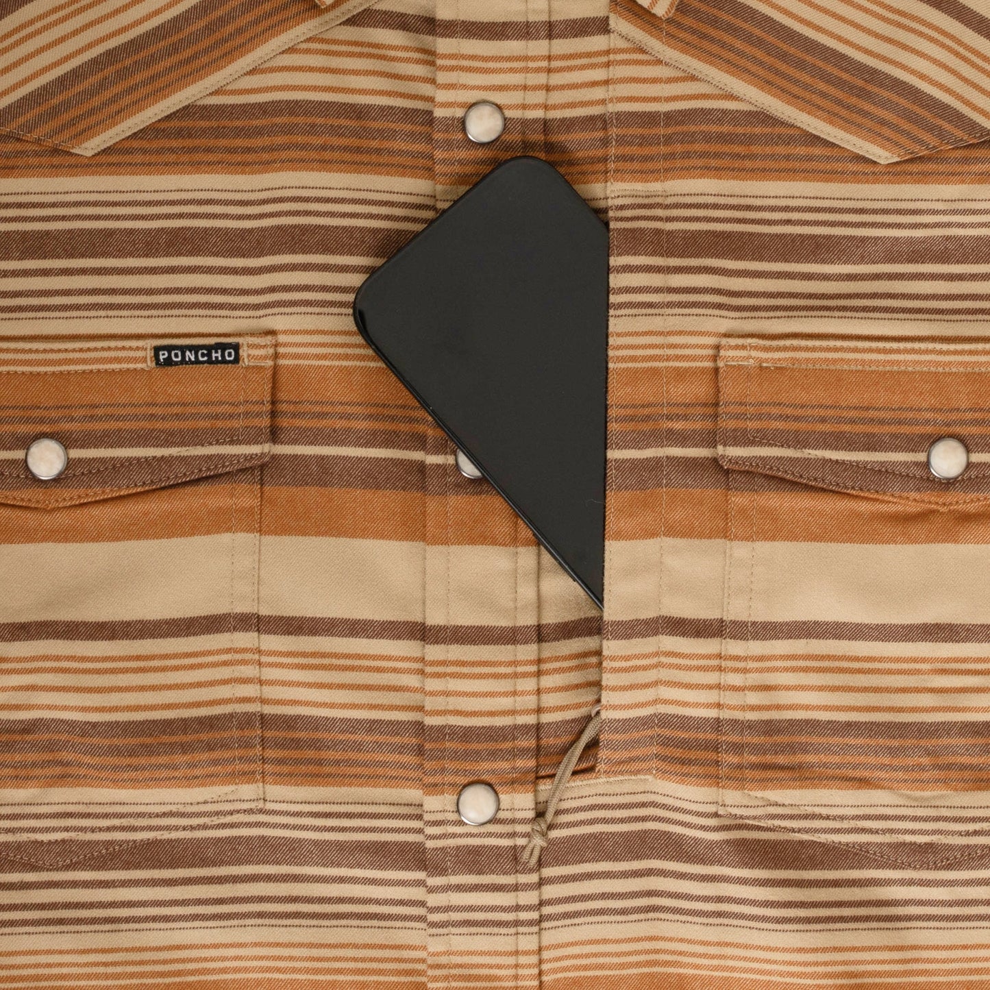 Men's Poncho "The Adobo" Long Sleeve Snap Up Shirt