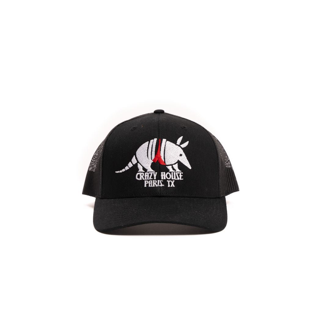 Crazy House Unisex Black Snapback with Armadillo Stitching - Crazy House Western Wear