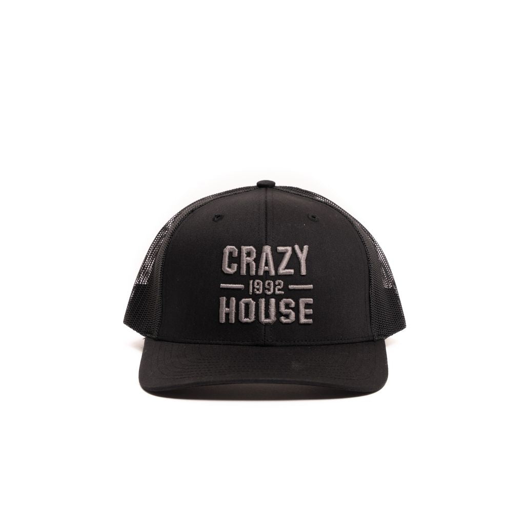 Crazy House Unisex Black Mesh Cap with Grey Stitching - Crazy House Western Wear