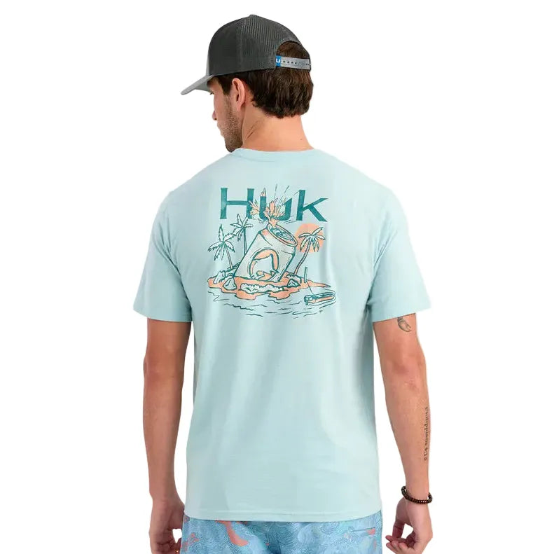 Men's Huk Heron Blue Sun Draft T-shirt H1000584-395
