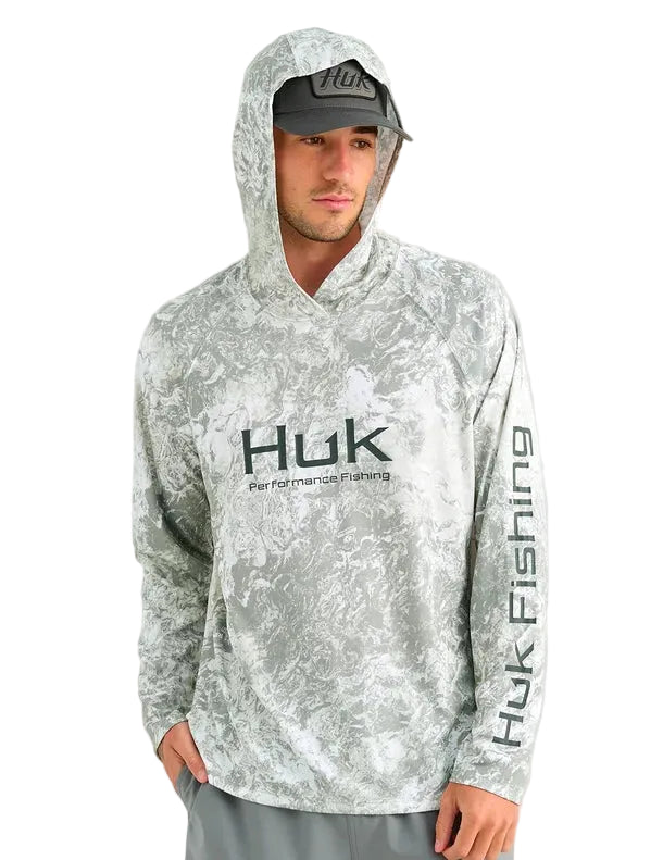 Huk Men's Mossy Oak Seagrass Pursuit Performance Hoodie H1200611-383