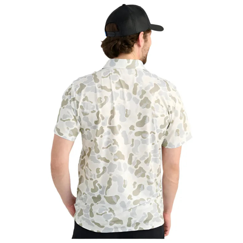 Men's Huk KC Print Pursuit Performance Polo H1200635-101 - Crazy House Western Wear