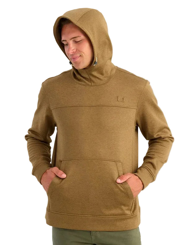 Huk Men's Saltmarsh Heather Coldfront + Fleece Hoodie H1300153-253