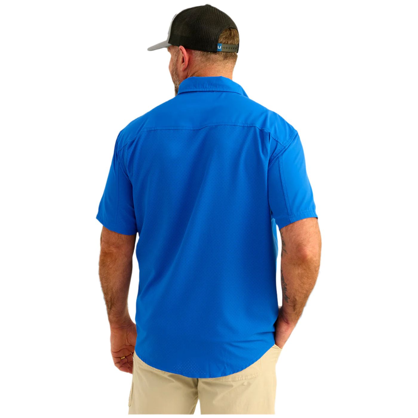 Men's Huk Tide Point Short Sleeve Button-Down H1500171-460 - Crazy House Western Wear