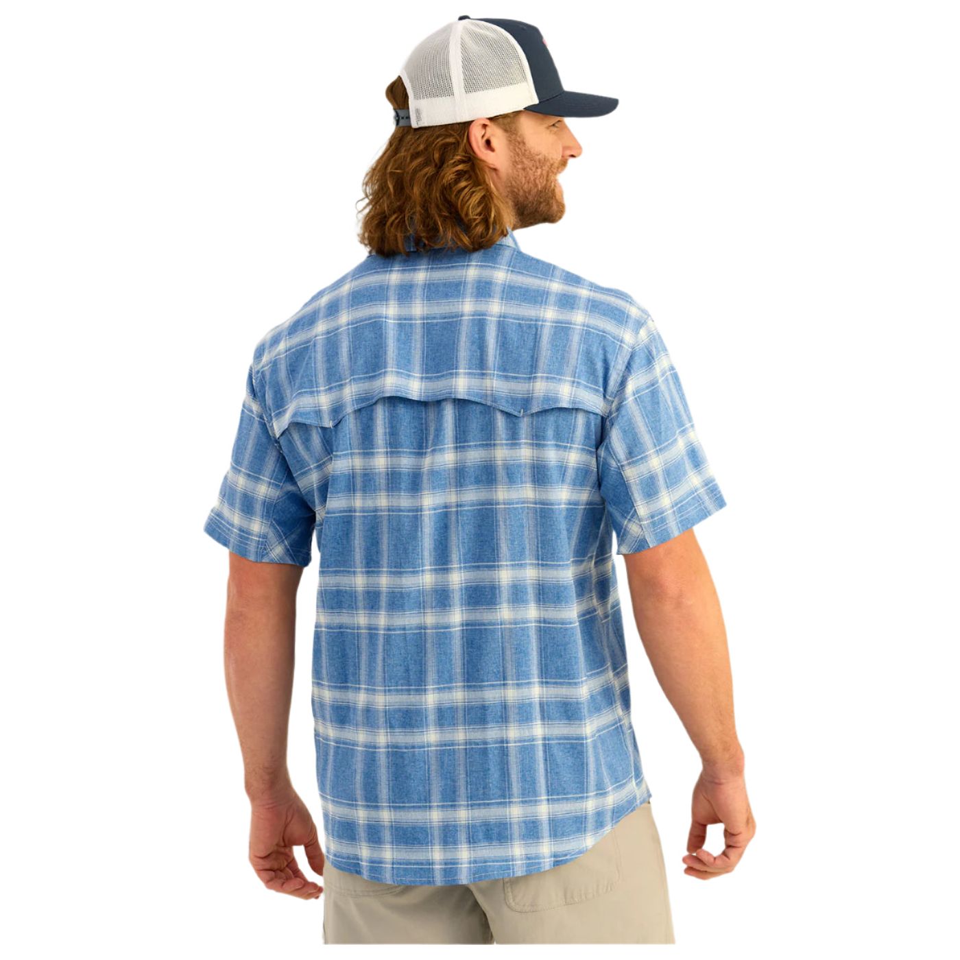 Men's Huk Diamond Back Plaid Short Sleeve Button-Down H1500205-460 - Crazy House Western Wear