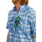 Men's Huk Diamond Back Plaid Short Sleeve Button-Down H1500205-460 - Crazy House Western Wear