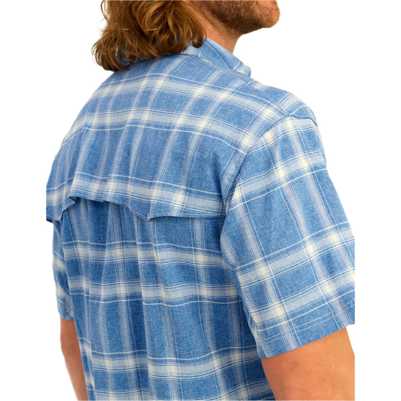 Men's Huk Diamond Back Plaid Short Sleeve Button-Down H1500205-460 - Crazy House Western Wear