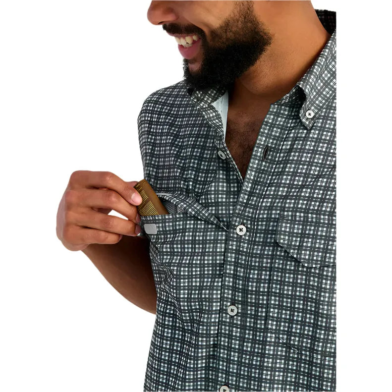 Men's Huk Tide Point Short Sleeve Button-Down H1500220-064 - Crazy House Western Wear