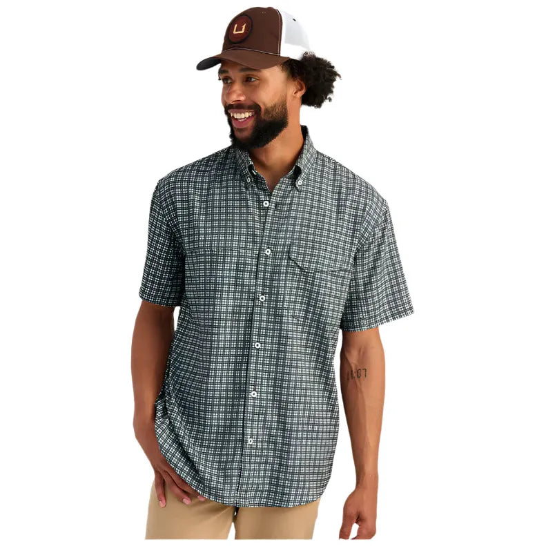 Men's Huk Tide Point Short Sleeve Button-Down H1500220-064 - Crazy House Western Wear