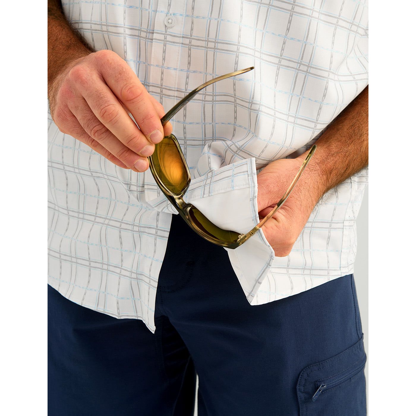 Men's Huk Tide Point Short Sleeve Button-Down H1500220-454 - Crazy House Western Wear