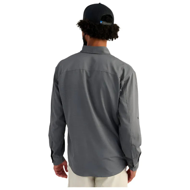 Men's Huk Tide Point Heathered Ripstop Button-Down H1500250-003 - Crazy House Western Wear