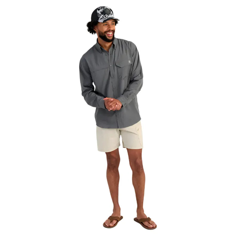 Men's Huk Tide Point Heathered Ripstop Button-Down H1500250-003 - Crazy House Western Wear