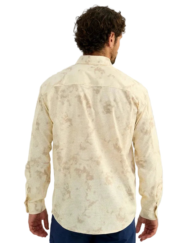 Huk Men's Egret Tideloom Camo KC Print Tide Point Button-Down H1500254-106