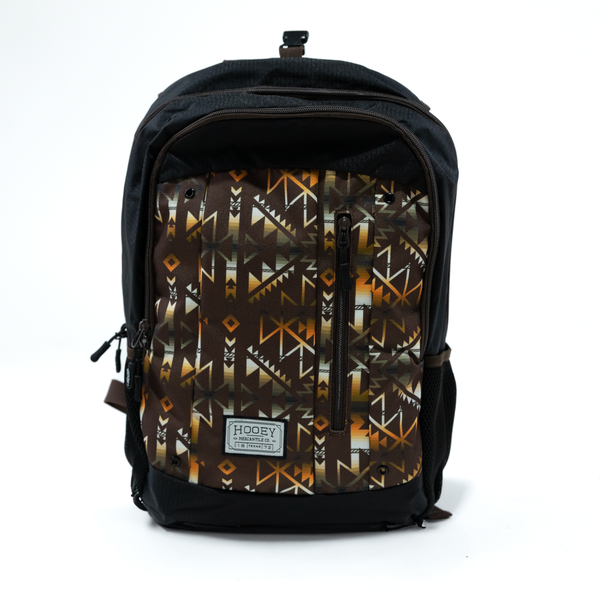 Boy's Hooey Brown, Black and Orange Aztec Backpack BP072BRBK - Crazy House Western Wear