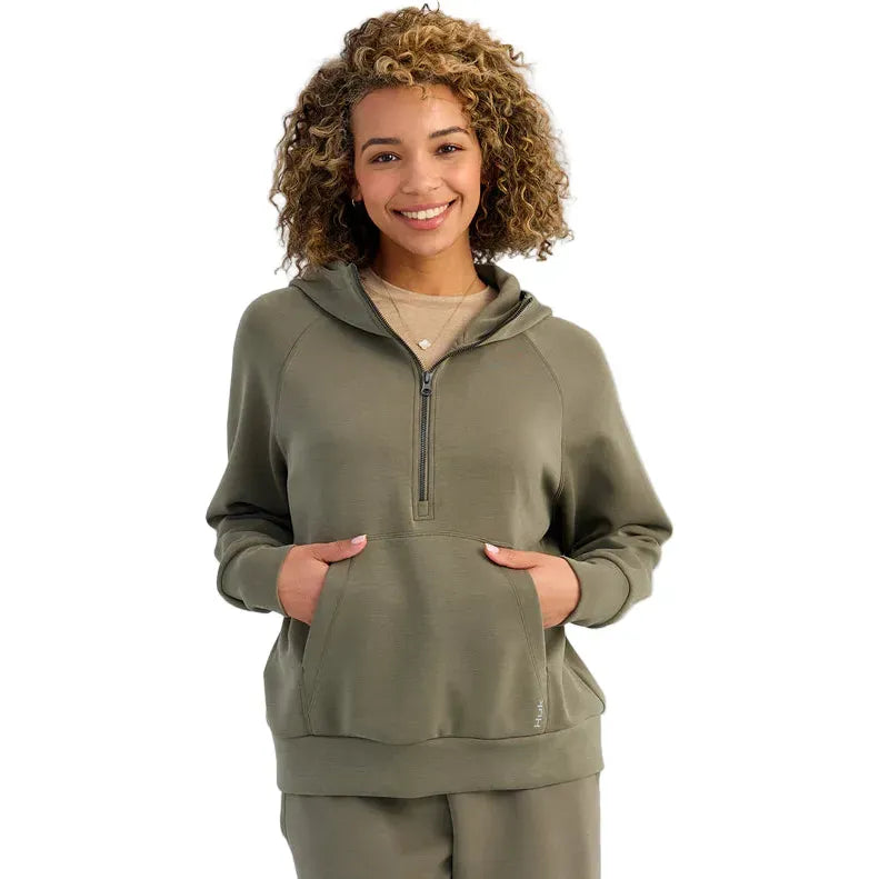 Women's Huk Bayside 1/2 Zip Hoodie H6130030-316