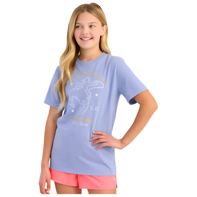 Girl's Huk Kids Seahorse Tee H7100110-462 - Crazy House Western Wear