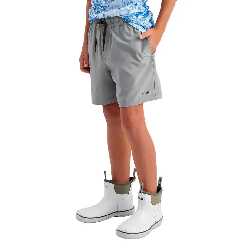 Boy's Huk Sharkskin Pursuit Volley Swim Shorts H7200016-028