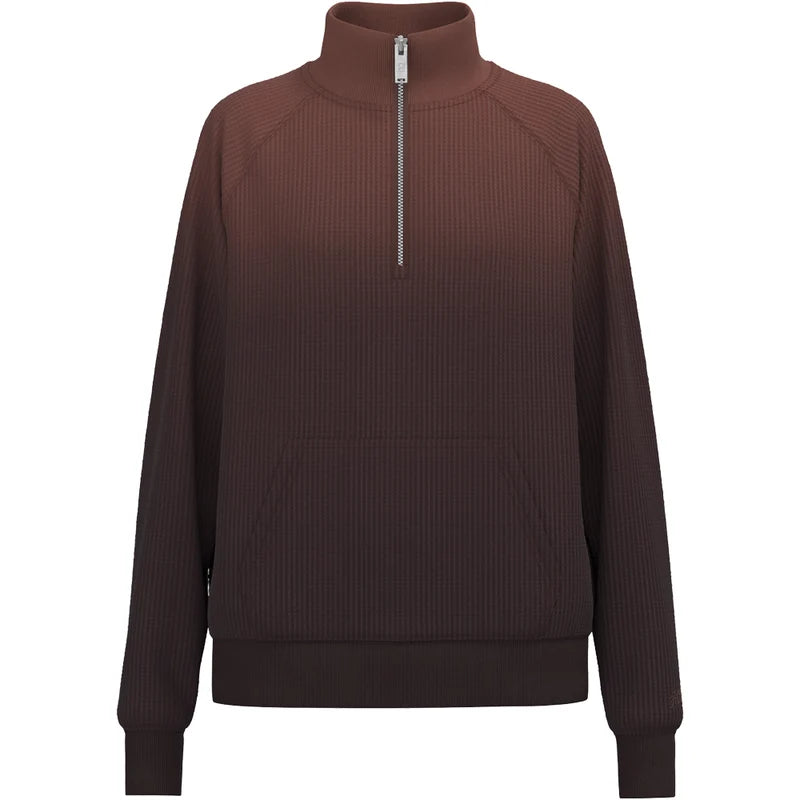Hooey Women's Ombre Maroon Mesa 1/4 Zip Pullover Ombre Maroon HH2624MA