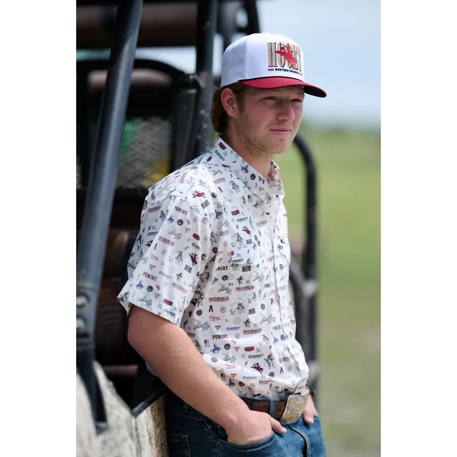 Men's Hooey White "Wild Ride" Hooey Embroidered Logo 2569T-WH