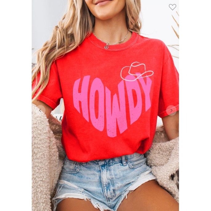 Women's Howdy Hanny Heart Tee - Crazy House Western Wear
