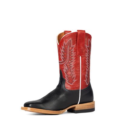 Boy's Horse Power Black Full Grain And Red Vitro Boots HPK8080 - Crazy House Western Wear