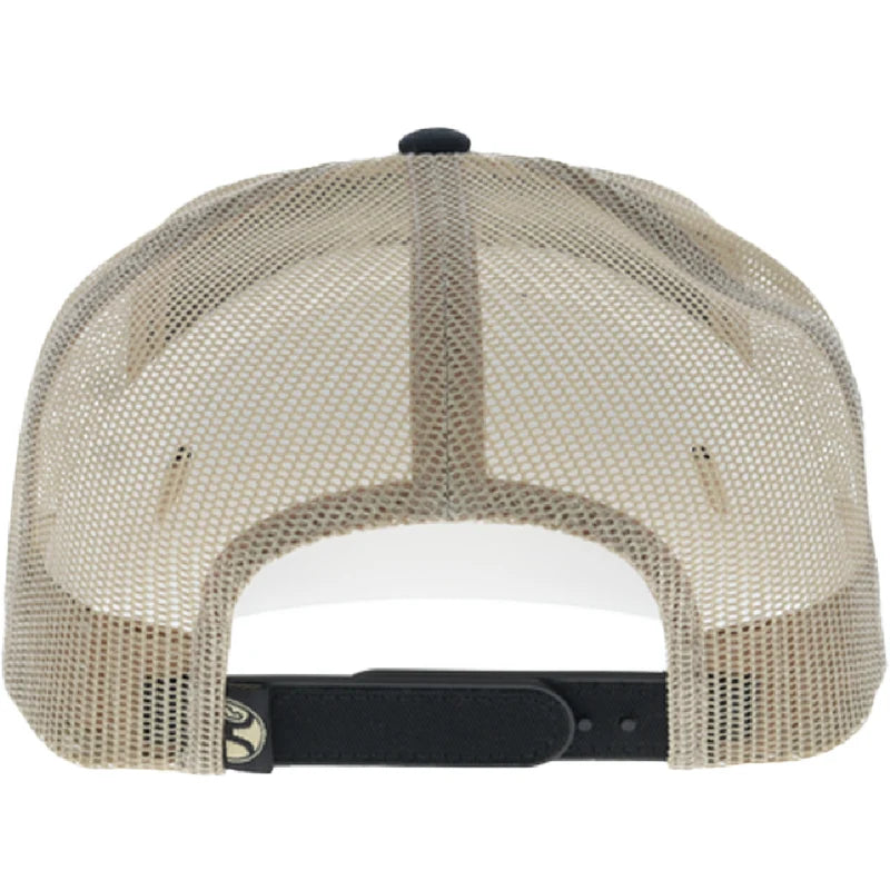 Hooey Men's Black Youth Buckin Hard 5-Panel Trucker Snapback Hat 2692T-BKTN-Y