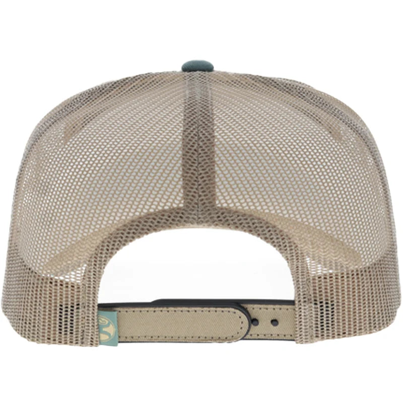 Hooey Boy's Youth Tan/Green Shed 5-Panel Trucker Snapback Hat 6043T-TNGR-Y