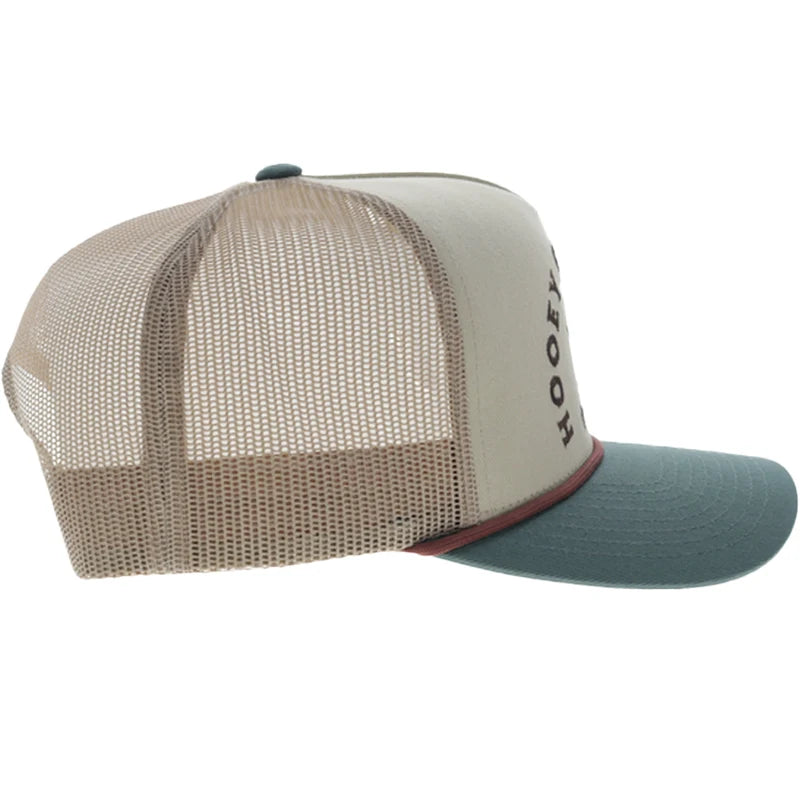 Hooey Boy's Youth Tan/Green Shed 5-Panel Trucker Snapback Hat 6043T-TNGR-Y
