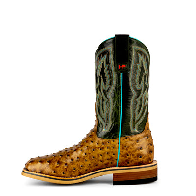 Men's Horsepower Honey Impostrich Print Steel Toe Boot 12" HPW2503 - Crazy House Western Wear