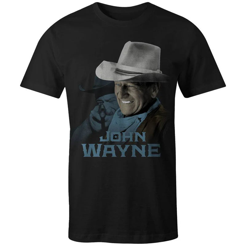 Men's Hooey "John Wayne" Black T-shirt HT1647BK - Crazy House Western Wear